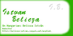 istvan belicza business card