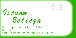 istvan belicza business card